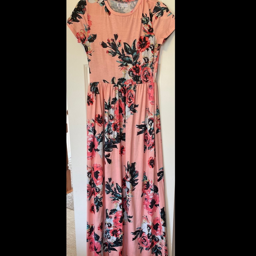 Hazel Blues Peach Maxi Dress
